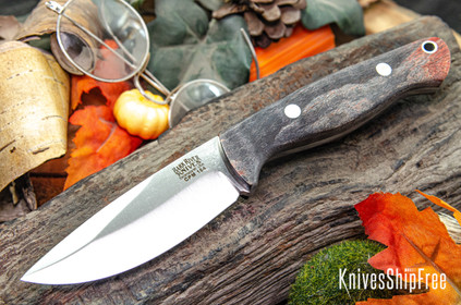 Bark River Knives: North Country EDC - CPM 154 - Red & Black Tigerail Maple Burl #2