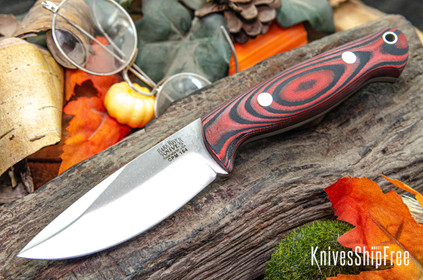 Bark River Knives: North Country EDC - CPM 154 - Cherry Red & Black Suretouch - Matte - Black Liner