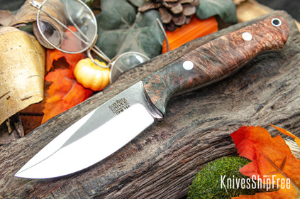 Bark River Knives: North Country EDC - CPM 154 - Teal & Tan Maple Burl