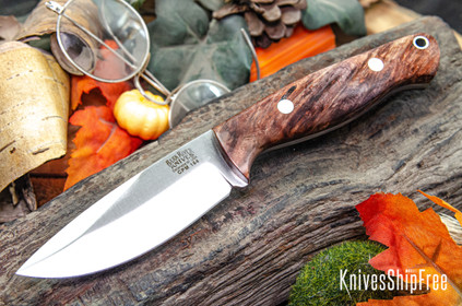Bark River Knives: North Country EDC - CPM 154 - Black Cherry Maple Burl