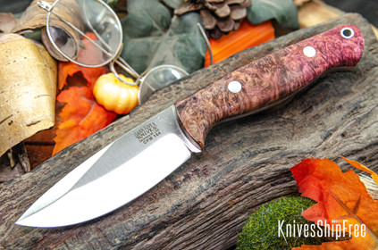 Bark River Knives: North Country EDC - CPM 154 - Dark Cherry Maple Burl