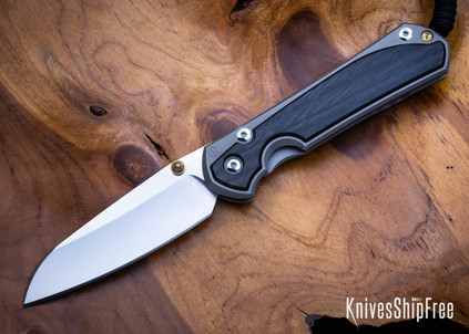 Chris Reeve Knives: Large Sebenza 31 Insingo - Glass Blasted Titanium - Bog Oak Inlays - CR18LK001