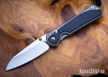 Chris Reeve Knives: Large Sebenza 31 Insingo - Glass Blasted Titanium - Bog Oak Inlays - CR18LK009
