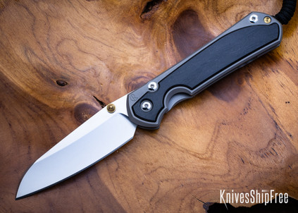 Chris Reeve Knives: Large Sebenza 31 Insingo - Glass Blasted Titanium - Bog Oak Inlays - CR18LK010