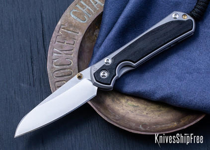 Chris Reeve Knives: Small Sebenza 31 - Insingo - Glass Blasted Titanium - Box Elder Burl - CR20AL001