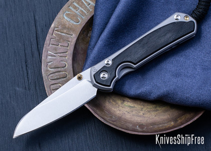 Chris Reeve Knives: Small Sebenza 31 - Insingo - Glass Blasted Titanium - Box Elder Burl - CR20AL006