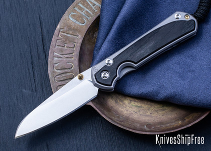 Chris Reeve Knives: Small Sebenza 31 - Insingo - Glass Blasted Titanium - Box Elder Burl - CR20AL008