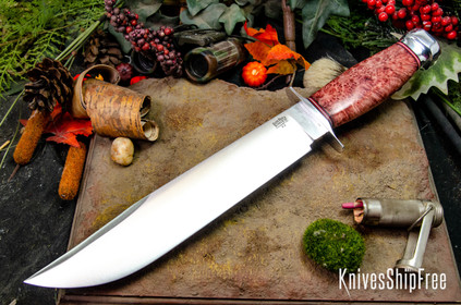 Bark River Knives: 1909 Bowie - Cherry Maple Burl #1