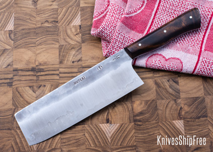 Muteki: 6.72" Nakiri - Ironwood - Black G-10 Liners - Hitachi White #1 Steel - #6270