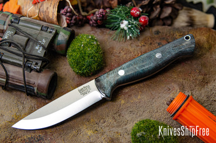 Bark River Knives: Gunny Scandi 3V - Sage Maple Burl