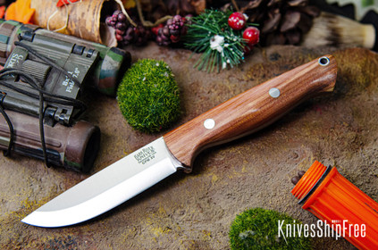 Bark River Knives: Gunny Scandi 3V - Tan Maple Burl #1