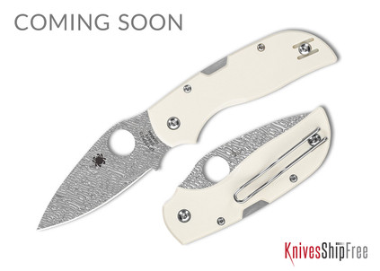 Spyderco: Chaparral - Lockback - Ivory G-10 - DS93X Grabak Damasteel - C152GPIVD