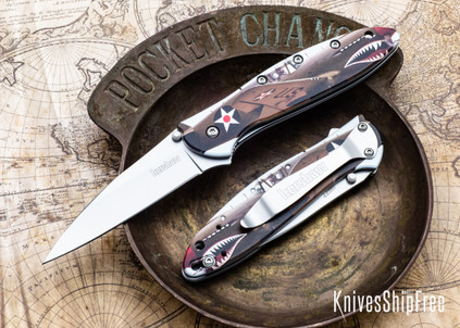 Kershaw Knives: Leek - Assisted Opening Flipper - Fighter Pilot Aluminum - 14C28N - 1660FP 