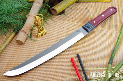 Bark River Knives: Tengu - CPM 3V - Black Bolster - Red G-10 - Black Liners