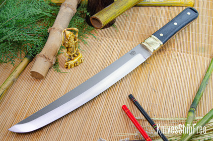 Bark River Knives: Tengu - CPM 3V - Black Linen Micarta