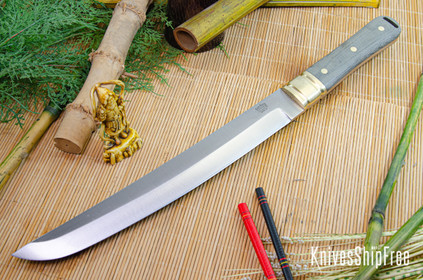 Bark River Knives: Tengu - CPM 3V - Green Canvas Micarta - Matte