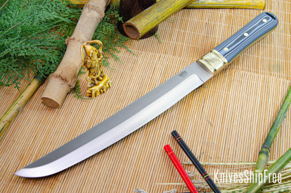 Bark River Knives: Tengu - CPM 3V - Midnite Tiger G-10 - Toxic Green Liners