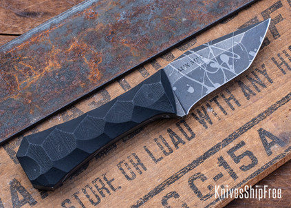 Auxiliary Manufacturing: Coffin Tanto - Black G-10 - AEB-L - Splatter Etching