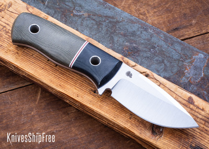 Bradshaw Blades: Recluse - Green / Black Canvas Micarta - D2 Tool Steel - BB22DL008