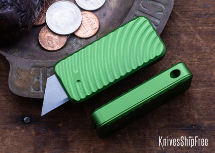 Rivery MFG: Zero - Manual OTF Utility Knife - Original Pattern - CadLab Green Aluminum