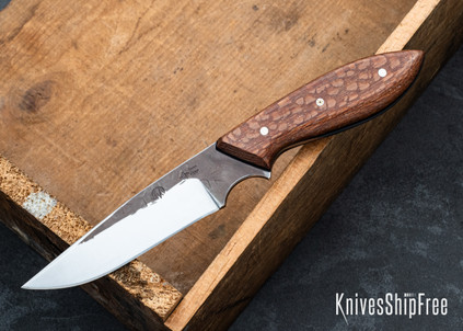 Muteki: 3.63" Modified Perfect - Leopardwood - Black G10 Liners - Hitachi White #1 Steel - #6387