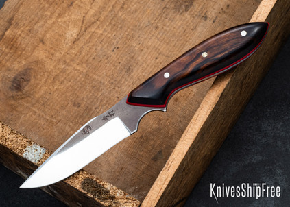Muteki: 3.13" Freestyle - Ironwood - Cherry Red G10 Liners - Hitachi White #1 Steel - #6515