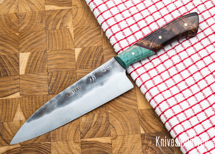 Muteki: 6.22" Funayuki - Ironwood & Dyed Maple - Red G10 Liners - Hitachi White #1 Steel - #6506