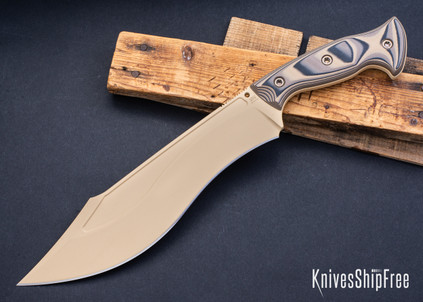 RMJ Tactical: Sapper - Coyote Brown G-10 - 80CrV2 - Sabre Sand Cerakote