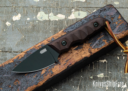 Bald Man Knife & Tool - Albatross - Mocha Paper Micarta - Dark Forest Green CPM 154