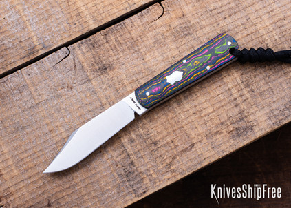 Jack Wolf Knives: Gateway FIXedc - Camo Carbon '80's - 14C28N - Satin