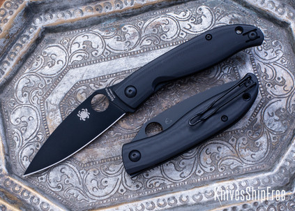 Spyderco: Mantra 4 Blackout - Flipper - Black G-10 - Liner Lock - 8Cr13MoV - Black Oxide