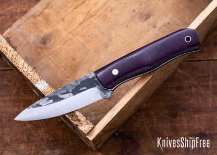 Darlington Edgecraft - Candyman - Burgundy Canvas Micarta - WhiteG10 & Black Micarta Liners - White G10 Pins - Nitro V