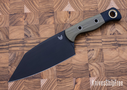 Benchmade Knives: 4010BK-01 Station Knife - OD Green/Black G-10 - CPM-154 