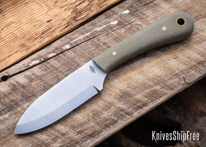 Battle Horse Knives: Long Trail - O1 Tool Steel - Scandi Grind - Green Micarta