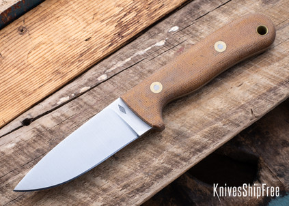 Battle Horse Knives: Pitbull SL - O1 Tool Steel - Flat Grind - Natural Micarta