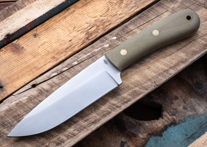 Battle Horse Knives: Scout Platoon - O1 Tool Steel - Saber Grind - Green Micarta