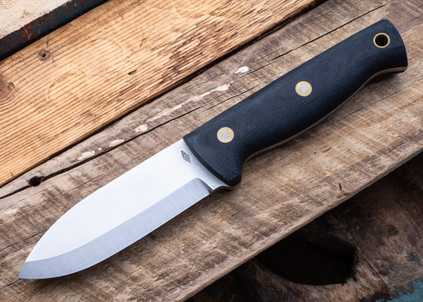 Battle Horse Knives: Smoky Mountain Razor - O1 Tool Steel - Scandi Grind - Black Micarta
