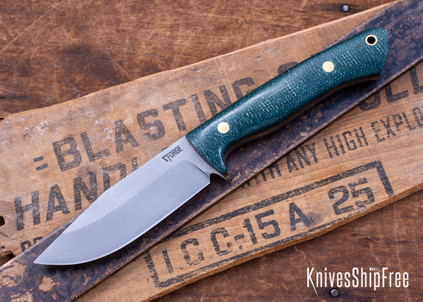 7Forge Knives: Rogue - Evergreen Burlap - Natural Canvas Liners - Black Pins - MagnaCut