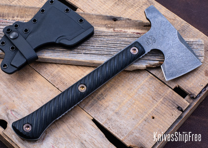RMJ Tactical: Jenny Wren Hammer Poll - Black G-10 - 80CrV2 - Acid Etched