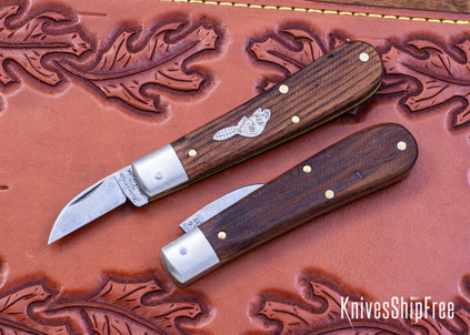 Great Eastern Cutlery: #93 - Farm & Field Tool - Rustic Whittling Knife - Antique Wormy Chestnut - Small Blade