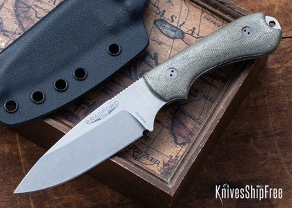 Bradford Knives: Guardian 3.2 - CPM-MagnaCut - Sabre Grind - 3D OD Green Micarta - Kydex Sheath