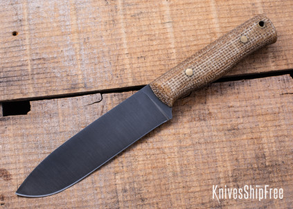Riner Customs - Cane Creek XL - Rough Deer Burlap Micarta - Brass Pins -