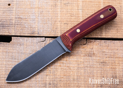 Riner Customs - Kephart - Redbone Micarta - Brass Pins - File Work