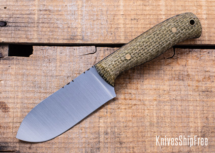 Riner Customs - Union - Army Burlap Micarta - Black Liners - Brass Pins - File Work
