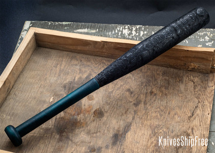 RMJ Tactical: 24" Maple Bat - Topographic - Black & Aqua Green