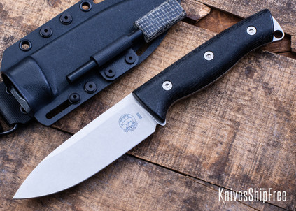 White River Knife & Tool: Ursus 45 - Black Burlap Micarta - CPM-MagnaCut