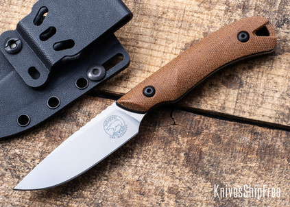 White River Knife & Tool: Axiom - Natural Canvas Micarta - Black Liners - CPM-MagnaCut