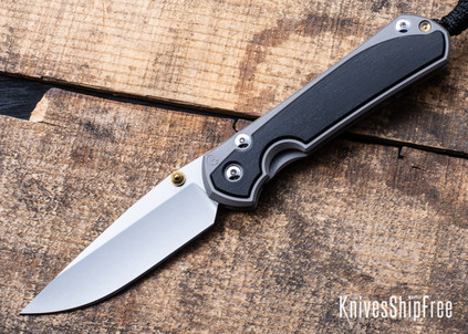 Chris Reeve Knives: Large Sebenza 31 - Glass Blasted Titanium - Bog Oak Inlay - CPM-MagnaCut - Drop Point - CR09IL025