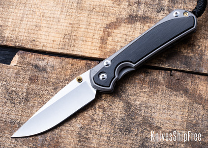 Chris Reeve Knives: Large Sebenza 31 - Glass Blasted Titanium - Bog Oak Inlay - CPM-MagnaCut - Drop Point - CR09IL026