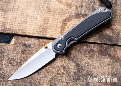 Chris Reeve Knives: Large Sebenza 31 - Glass Blasted Titanium - Bog Oak Inlay - CPM-MagnaCut - Drop Point - CR09IL033